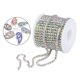 thumbnail image 3 of Cadena de decoración en fila, joyería, ropa, plata, decoración de moda, belleza, garra, taza Color AB, 3 of 9