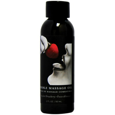 Earthly Body Edible Massage Oil - 2 oz Strawberry (Best Sports Massage Oil)