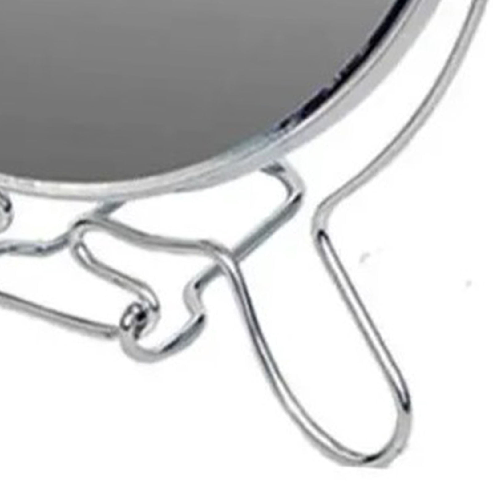 6 Inch Double-Sided Rotating Makeup Mirror - Tabletop, Magnifying & Normal, Metal Stand - View #2
