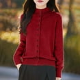 thumbnail image 4 of Ediodpoh Knitted Cardigan for Women Sweater Outerwear Casual Long Sleeve Open Front Coat Comfortable Soft Warm Thin Brick Red, 4 of 5