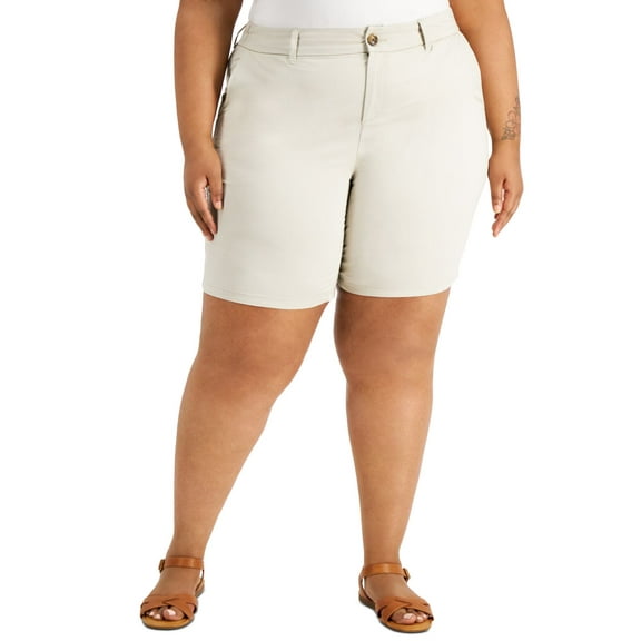 Style & Co Womens Plus Size Chino Shorts