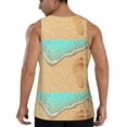 thumbnail image 3 of Fotbe Beach Footprint Pattern Men's Quick Dry Workout Tank Top Gym Muscle Tee Fitness Bodybuilding Sleeveless T Shirt Breathable Workout Shirt-XX-Large, 3 of 9