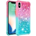 thumbnail image 2 of Funda para iPhone X/iPhone XS Transparente con Brillos Carcasa Protectora Antigolpes con Glitter Brillante, 2 of 5