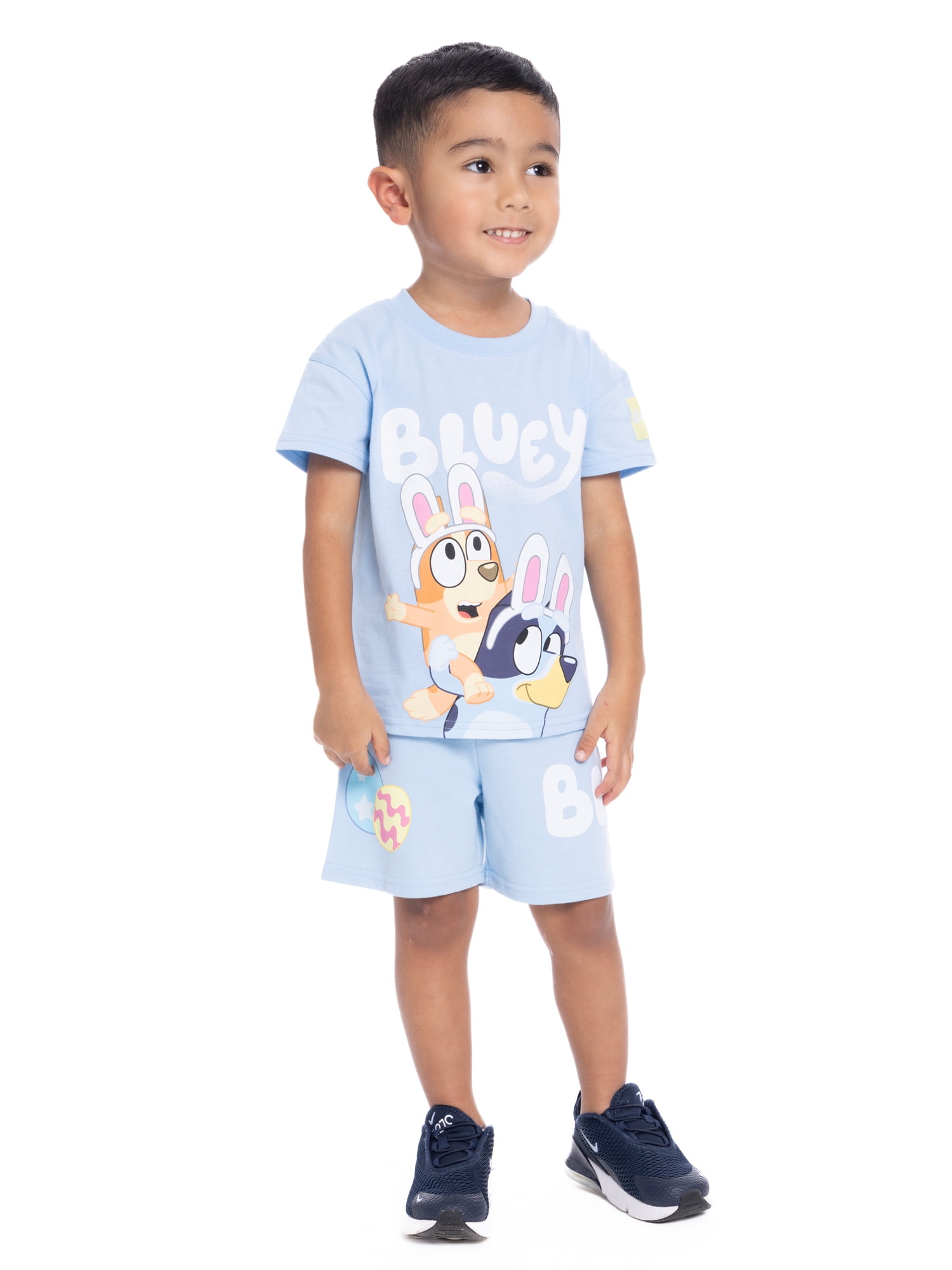 Bluey Toddler Easter Graphic Tee and Shorts Set, 2-Piece, Sizes 12M-5T