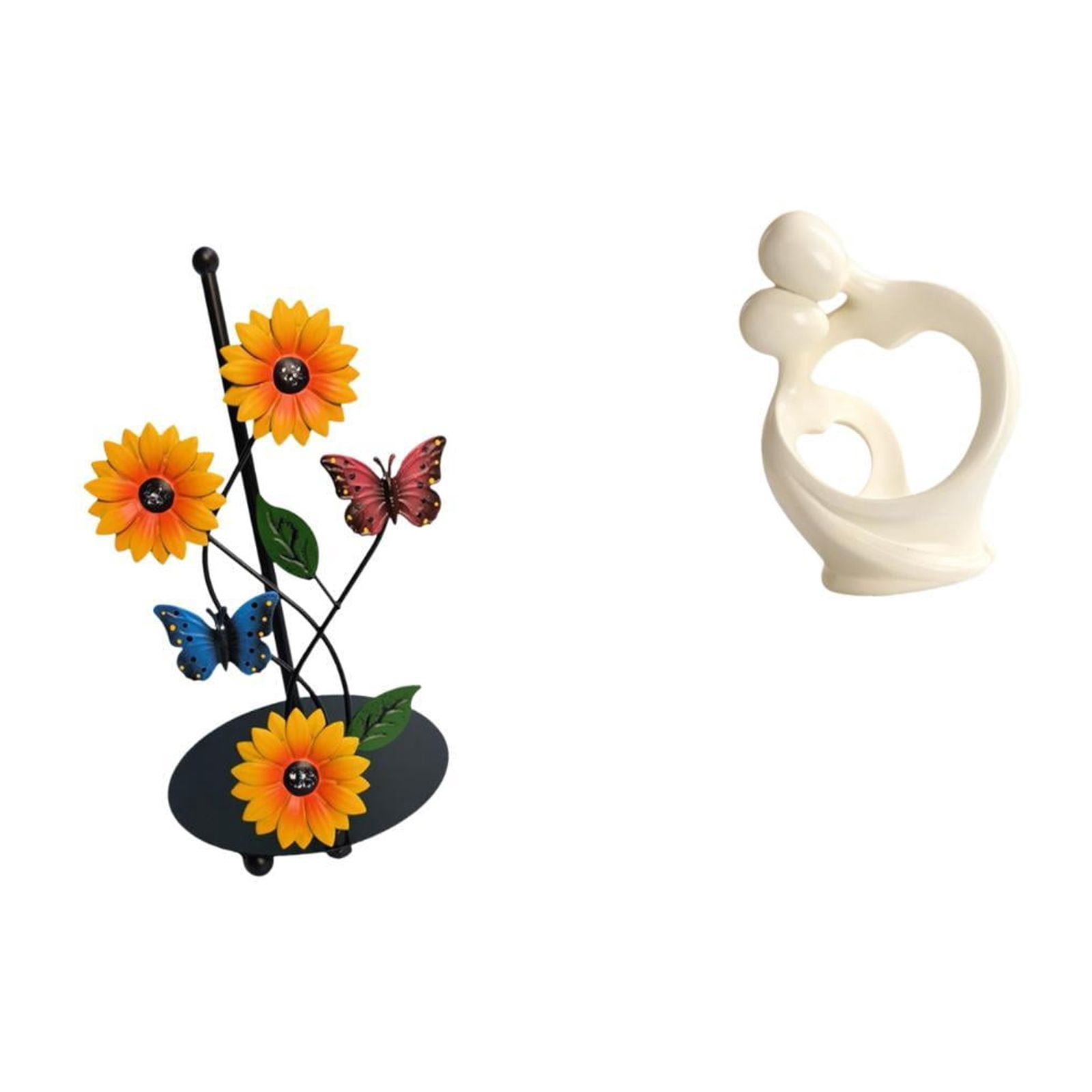 Fiocias Toilet Paper Holder Paper Towel Holder Countertop Kitchen Roll Holder Abstract Statue Iron And Resin Structure Suitable for Kitchen Home Offic