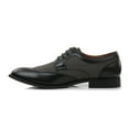 thumbnail image 4 of Ferro Aldo Julian MFA19266A Mens Wingtip Two Tone Oxford Plaid Spectator Dress Shoes, in Black Plaid, Men's Size 9, 4 of 8
