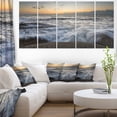 thumbnail image 1 of Troubled Sunset Sea Waves - Beach Photo Canvas Print, 1 of 3