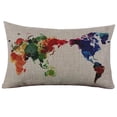 thumbnail image 1 of Youkk Motif coloré Carte Carré Oreillers Décor Taie Canapé-Throw Couverture Taie rectangulaire pillowslip, 1 of 7