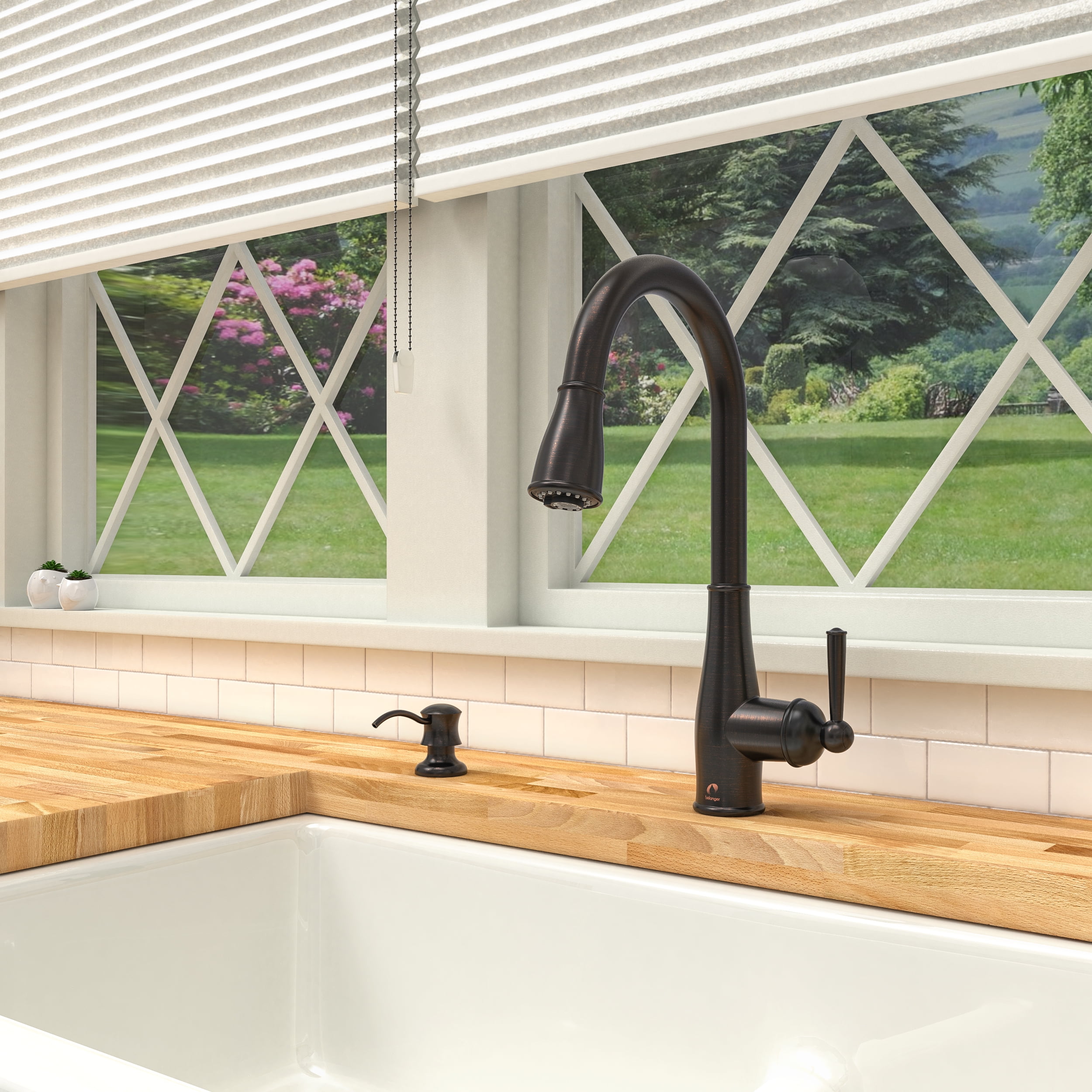 Belanger RUS78CORB Single Handle Pull-Down Kitchen Faucet, Oil Rubbed Bronze