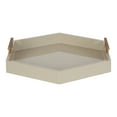 thumbnail image 3 of Kate and Laurel Lipton Modern Hexagon Tray, 18 x 18, Sand, Midcentury Decorative Serving Tray for Storage and Display, 3 of 9
