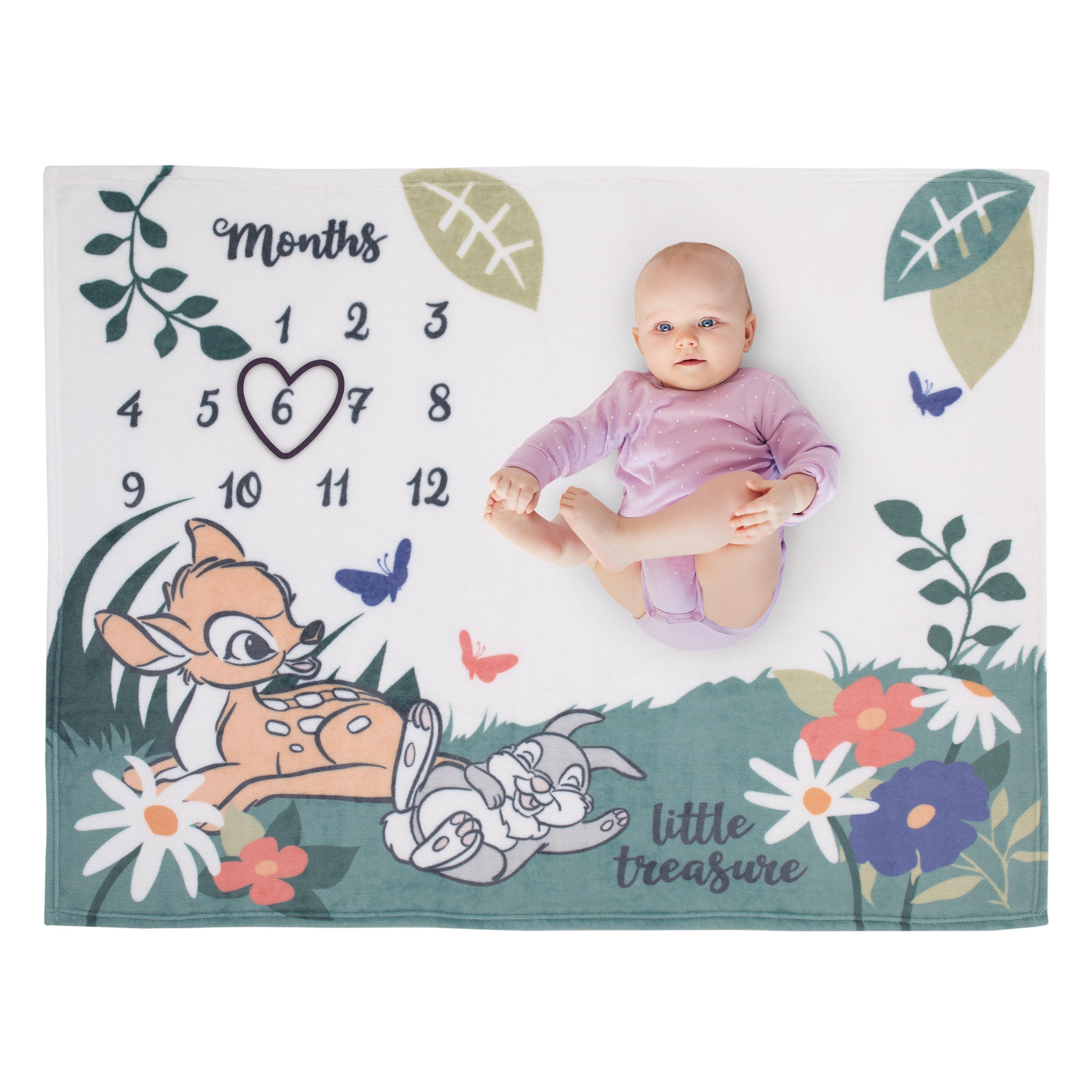 Disney Bambi Photo Op Milestone Baby Blanket