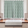 thumbnail image 2 of Ambesonne Gingko Kitchen Curtains, Biloba Tree Leaves Foliage, 55"x45", White and Green, 2 of 3