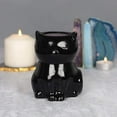 thumbnail image 2 of Wicca Witching Hour Feline Black Cat Kitten Essential Oil Warmer Candle Holder, 2 of 8