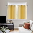 thumbnail image 5 of Yellow Ombre Kitchen Curtains Short 54 Inch Length, Modern Abstract Art Farmhouse Gradient Grommet Top Bedroom Living Room Curtains, Light Filtering Cafe Curtain Drapes 2 Panels Set 84''x54'', 5 of 9