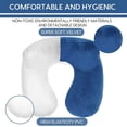 thumbnail image 5 of Travel Neck Pillow, Versatile Soft 360 Support Scarf, Chin & Neck Support Neck Pillow, Machine Washable, Airplanes Travel Essentials for Office, Cars Breaks Sleeping（Blue）, 5 of 7