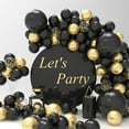 thumbnail image 5 of 114Pcs Black Balloons Garland Arch Kit Different Sizes 5/10/18 Inch Latex Black Ballon As Gender Reveal Wedding Graduation Anniversary Happy Birthday Party Supplies Decorations…, 5 of 7