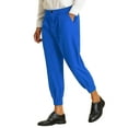 thumbnail image 5 of INSPIRE CHIC Men's Formal Pants Pleated Front Zip Hem Tapered Cropped Pants 36 Royal Blue, 5 of 5