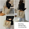 thumbnail image 6 of CoCopeanut Canvas Tote Shoulder Bag Fashion Satchel Bag Crossbody Hobo Tote with Zipper Large Capacity Daily Working Handbag, 6 of 6