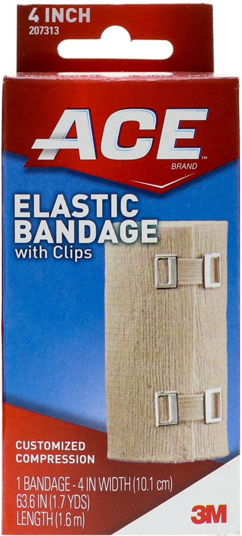 6 Pack ACE Elastic Bandage (hook closure) 4 Inches 1 Each Walmart