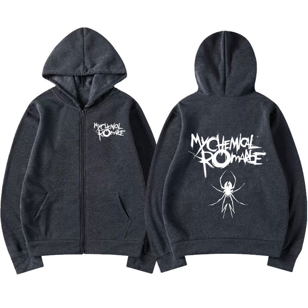 Rock Band My Chemical Romance Mcr Dead Zipper Hoodie Black Parade