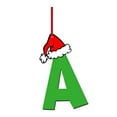 thumbnail image 5 of Riguas Christmas Green Letter Hanging Decoration Santa Hat Wooden Reusable Xmas Tree DIY Words Pendant Ornament Party Holiday Decor Festival Gift, 5 of 8