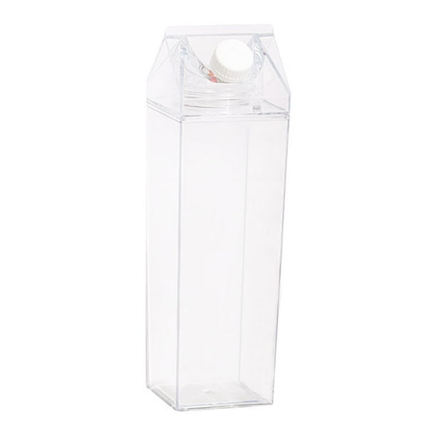 JOLIXIEYE Milk Carton-Shaped Water Bottle - Clear - Walmart.com