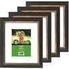 Set of 4 Picture Frames, Two-Tone Bronze Espresso