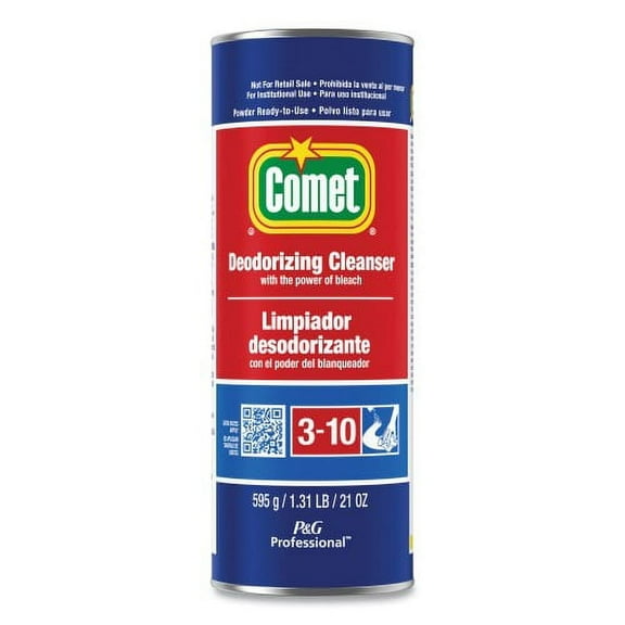3PC Comet Comet Deodorizing Cleanser with Bleach, Powder, 21 oz Canister 32987EA