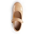 thumbnail image 5 of Dynadans Velcro Easy Strap Patent Girls' Tap Shoes (Toddler/Little Kid/Big Kid), Brown, 5 of 7