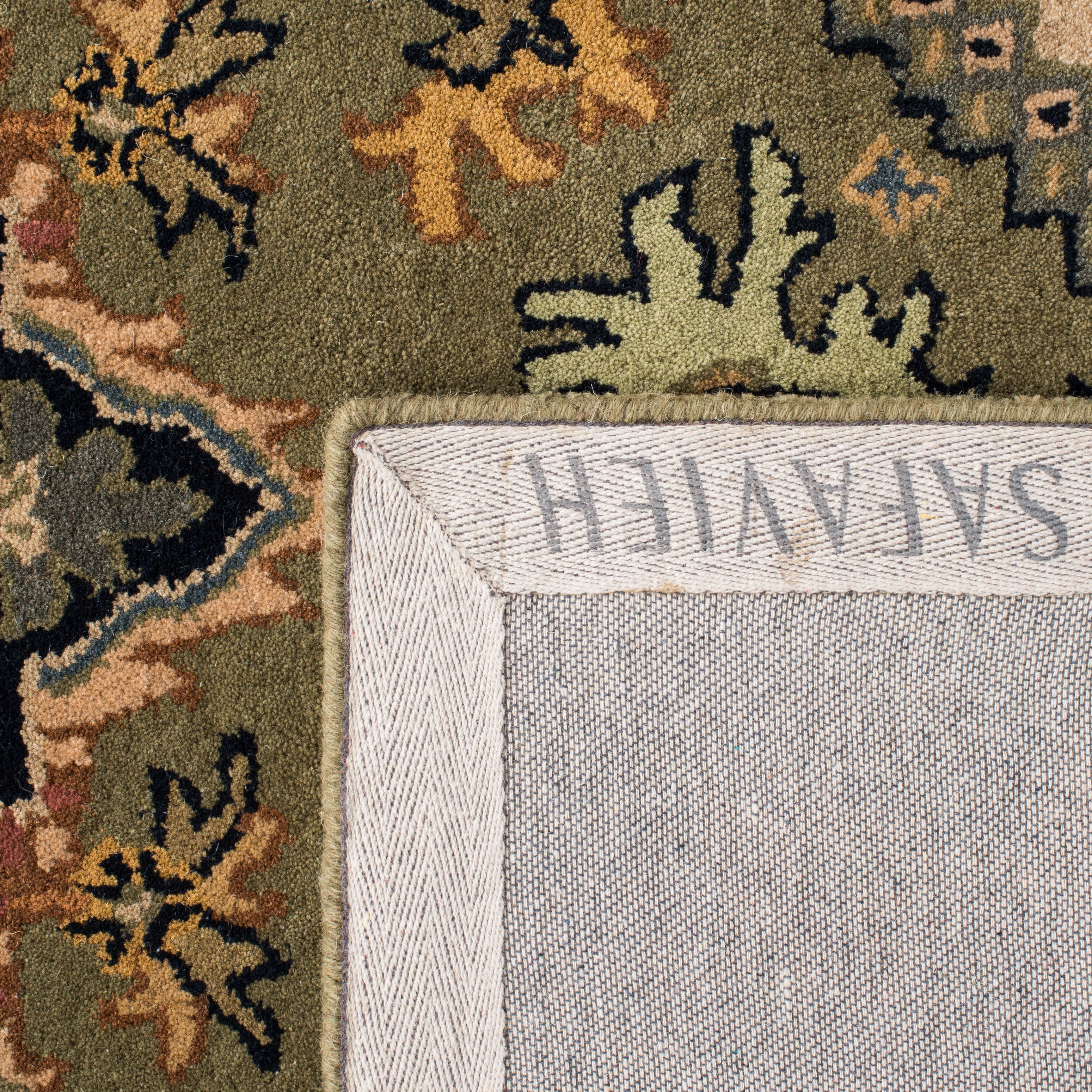 Safavieh Heritage York Oriental Wool Area Rug, Green/Light Brown, 6' x 6' Round