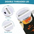 thumbnail image 3 of Yayeee 40oz Stainless Steel Tumbler with Straw and Handle Double-Wall Insulated Travel Water Bottle, Fish Pattern, 3 of 8
