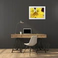 thumbnail image 3 of Grayscale 24x19 White Modern Wood Framed Museum Art Print Titled - Yellow Flower I, 3 of 4