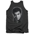 thumbnail image 1 of Elvis Presley Grey Portrait Adult Tank Top T-Shirt Charcoal, 1 of 2