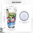 thumbnail image 4 of Easygdp Alligator Donut Pool Float 20oz Stainless Steel Vacuum Insulated Double Wall Travel Tumbler, Durable Insulated Coffee Mug with Spillproof Lid-Straw Two-piece Set, 4 of 8