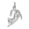 thumbnail image 3 of Sterling Silver Black Enamel Cat Charm Pendant, 3 of 4