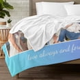 thumbnail image 4 of Custom Blanket with Picture, Personalized Fathers Day Dad Gifts from Daughter, Customized Blanket for Dad, Custom Throw Blankets with Photos, Customized Birthday Giftsn Blankets, 4 of 5