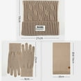 thumbnail image 4 of QASIEATN Winter Hat Beanie Long Scarf Touchscreen Gloves Set 3Pcs Soft Thick Fleece Lined Gloves Cap Scarf Set for Women Fall Fashion Accessories, 4 of 9