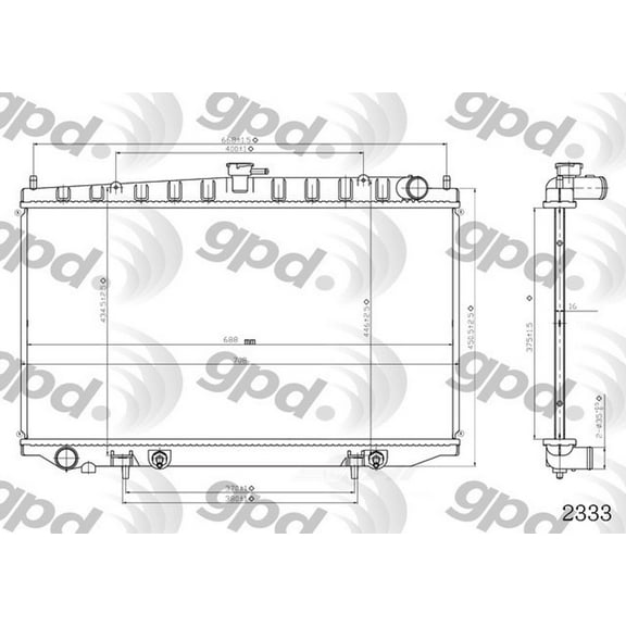 Radiator Fits select: 2000-2001 NISSAN ALTIMA