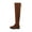 TAN, variant on Women Over The Knee Riding Boots High Shaft Low Block Heel Equestrian Style Tall Boots Comfortable for All Day Wear