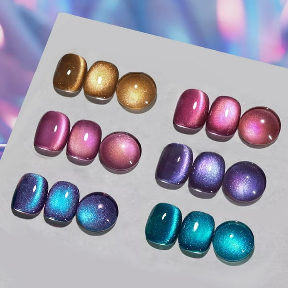 Set de esmaltes de uñas en gel Born Pretty Cat Magnetic Eye, 6 unidades