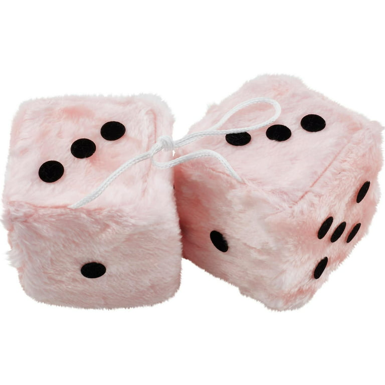 Red Fuzzy Dice, 3-1/2 inch Square