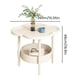 thumbnail image 5 of Mesa auxiliar de dos niveles con forma de flor y estante de almacenamiento abierto, mesitas de noche, sala de estar, dormitorio, oficina, sofá, mesita de noche, mesa de centro, 5 of 8