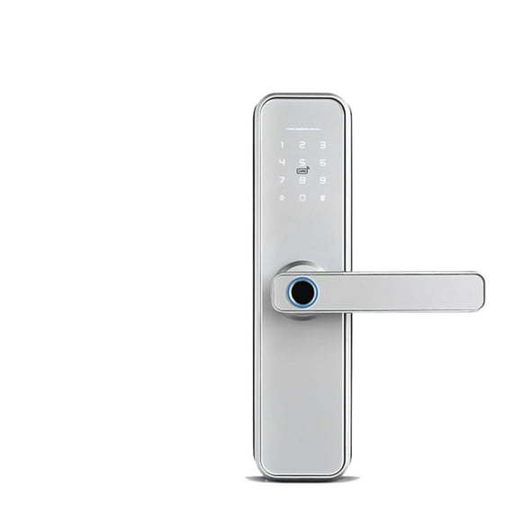 Serrure de Porte, Casier de Porte Intelligent Tuya à Empreinte Digitale Biométrique pour Hôtel, Entrée Sans Clé, Poignée pour la Maison, Déverrouillage par Application, Serrure Intelligente Numérique, Facile à Installer