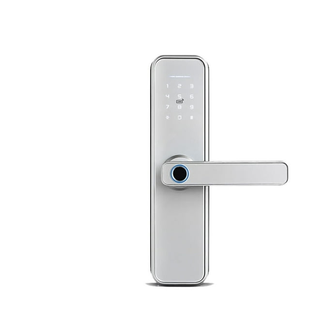 Serrure de Porte, Casier de Porte Intelligent Tuya à Empreinte Digitale Biométrique pour Hôtel, Entrée Sans Clé, Poignée pour la Maison, Déverrouillage par Application, Serrure Intelligente Numérique, Facile à Installer