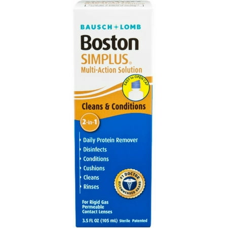 Bausch & Lomb Boston Simplus Multi Action Solution with Daily Protein Remover 3.5 oz (Pack of (Best Contact Solution For Protein Build Up)