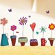 thumbnail image 2 of Cateissary Wall Sticker PVC Potted Modern Style Decoration Plant Decals Flower Wallpaper Pattern Stickers for Dinning Room Bathroom Office Type2 NO2 Cateissary JJ1216-00, 2 of 5