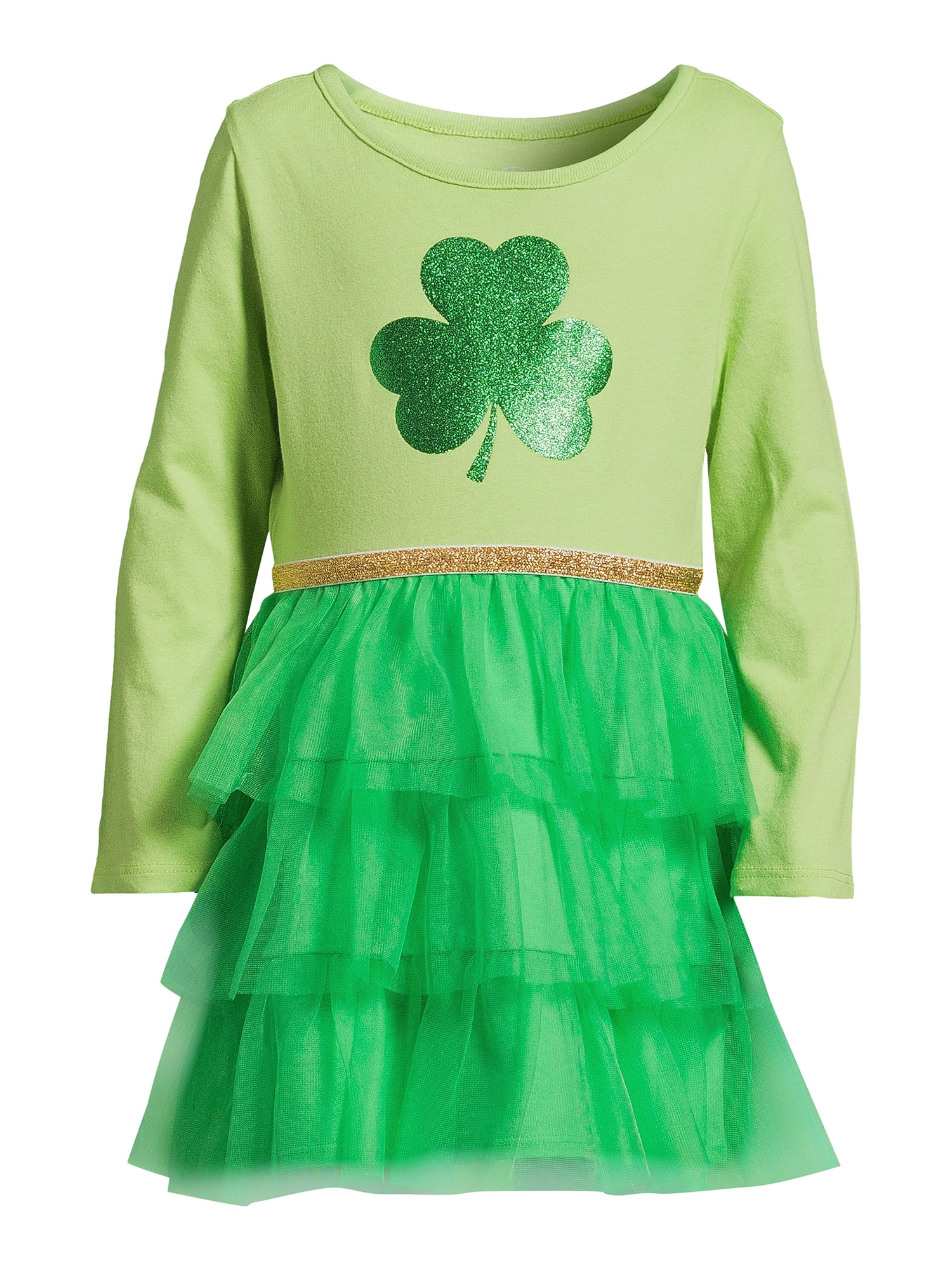 Petitebella Hunde-Kleid – St. Patrick’s Day Design, Grüne Pailletten & Tutu, Größe XXL, Dehnbare Baumwolle