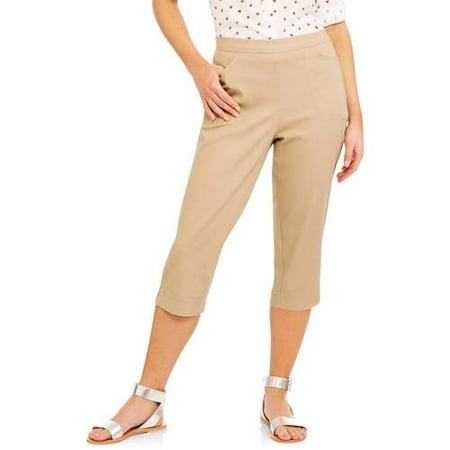 RealSize - RealSize Womens 2-Pocket Stretch Capri Pants - Walmart.com ...