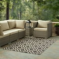 thumbnail image 3 of Modway Perplex  Geometric Diamond Trellis 5x8 Indoor and Outdoor Area Rug in Black and Beige, 3 of 7