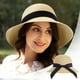 thumbnail image 3 of Sombreros de sol para mujer Sombrero grande de ala ancha Sombrero plegable para mujer Sombreros de paja para las vacaciones de verano, 3 of 8